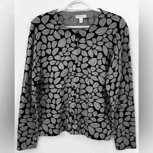 Charter Club Womens Size XL Sequins Embellished  Soft Button Down Cardigan - Picture 1 of 10
